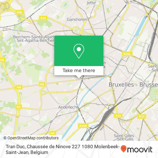 Tran Duc, Chaussée de Ninove 227 1080 Molenbeek-Saint-Jean plan