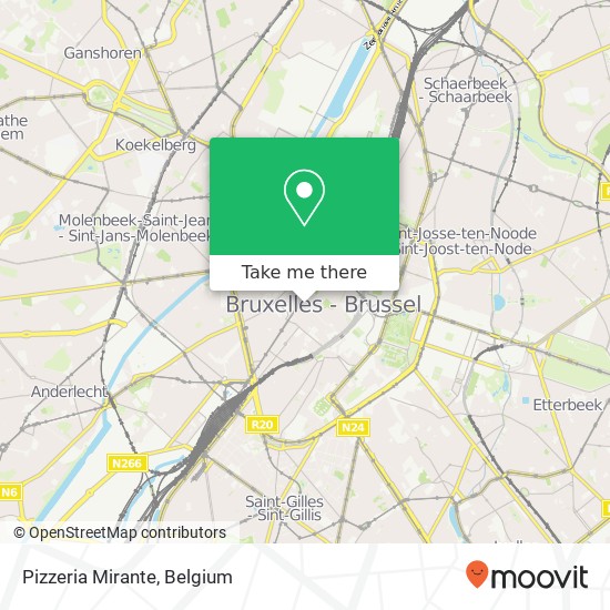 Pizzeria Mirante, Plattesteen 13 1000 Brussel map