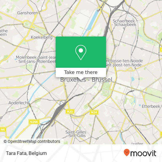 Tara Fata, Kolenmarkt 62 1000 Brussel map