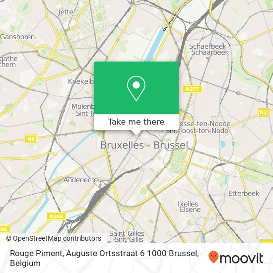 Rouge Piment, Auguste Ortsstraat 6 1000 Brussel map