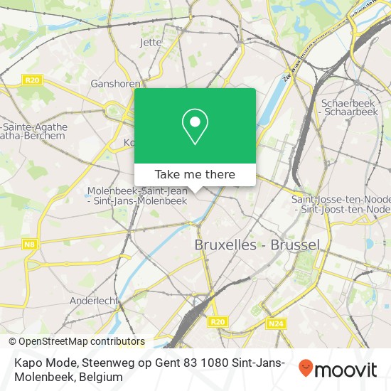 Kapo Mode, Steenweg op Gent 83 1080 Sint-Jans-Molenbeek map