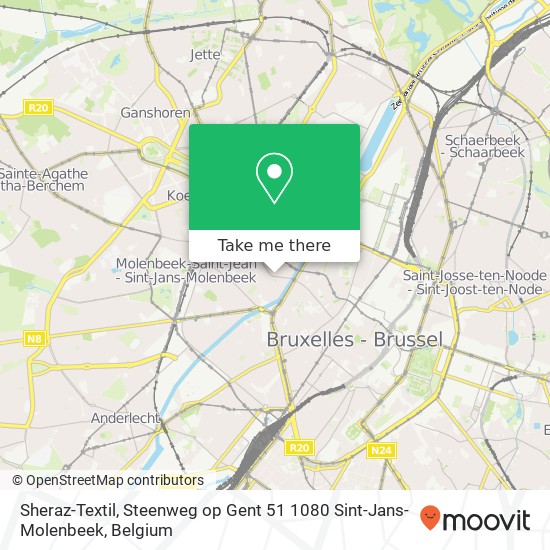 Sheraz-Textil, Steenweg op Gent 51 1080 Sint-Jans-Molenbeek map