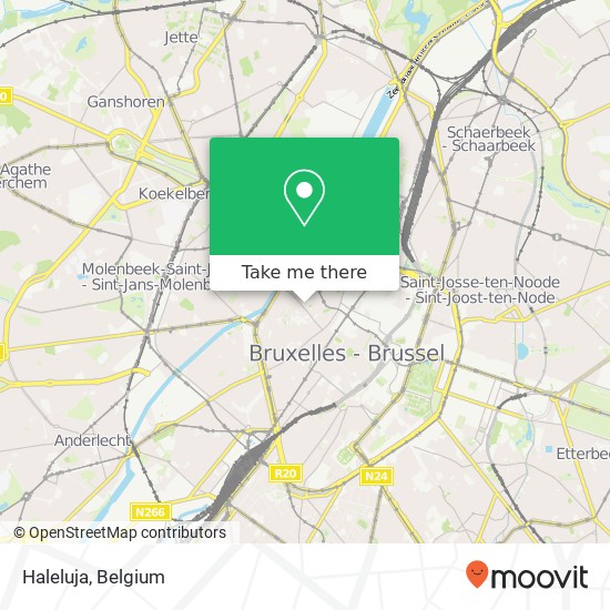 Haleluja, Nieuwe Graanmarkt 6 1000 Brussel map