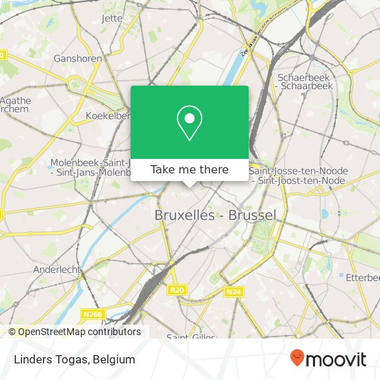 Linders Togas, Rue Antoine Dansaert 84 1000 Brussel map