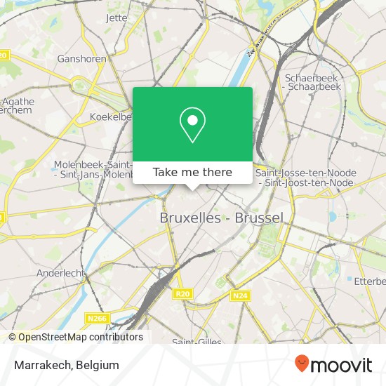 Marrakech, Nieuwe Graanmarkt 1000 Brussel map
