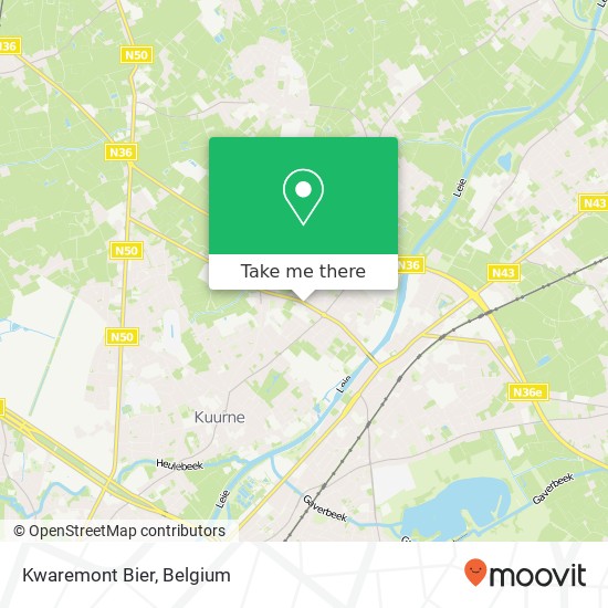 Kwaremont Bier, Rijksweg 33 8531 Harelbeke map