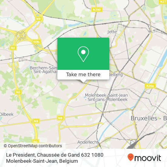 Le President, Chaussée de Gand 632 1080 Molenbeek-Saint-Jean map