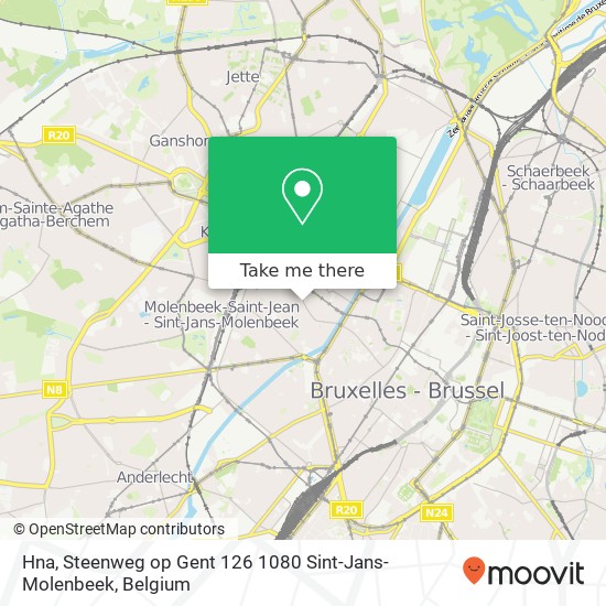 Hna, Steenweg op Gent 126 1080 Sint-Jans-Molenbeek map