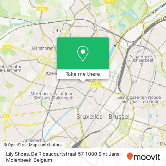 Lily Shoes, De Ribaucourtstraat 57 1080 Sint-Jans-Molenbeek plan