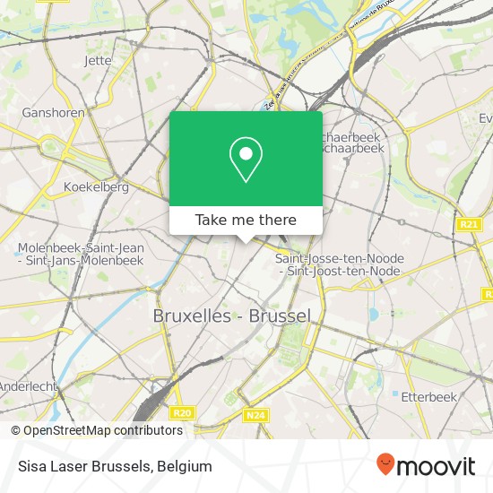 Sisa Laser Brussels, Émile Jacqmainlaan 122 1000 Brussel plan