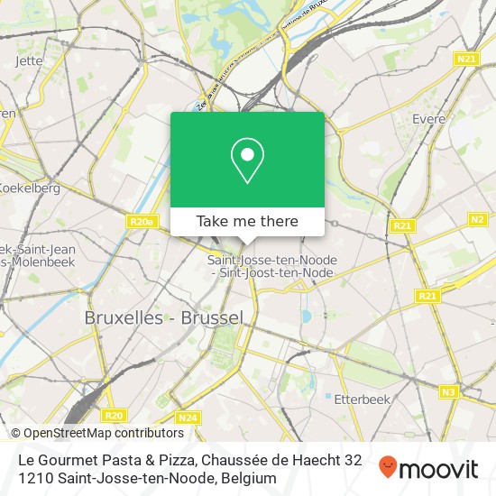 Le Gourmet Pasta & Pizza, Chaussée de Haecht 32 1210 Saint-Josse-ten-Noode map