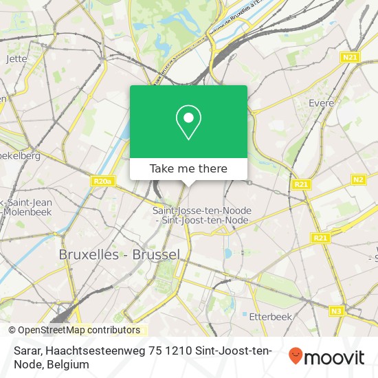 Sarar, Haachtsesteenweg 75 1210 Sint-Joost-ten-Node map