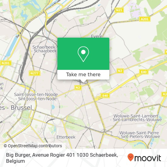 Big Burger, Avenue Rogier 401 1030 Schaerbeek map