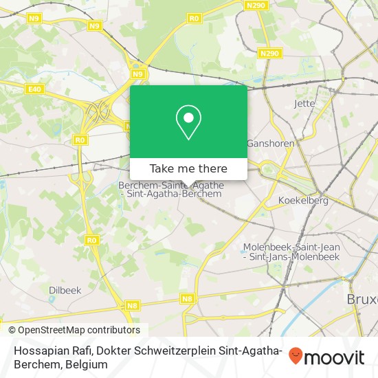 Hossapian Rafi, Dokter Schweitzerplein Sint-Agatha-Berchem map