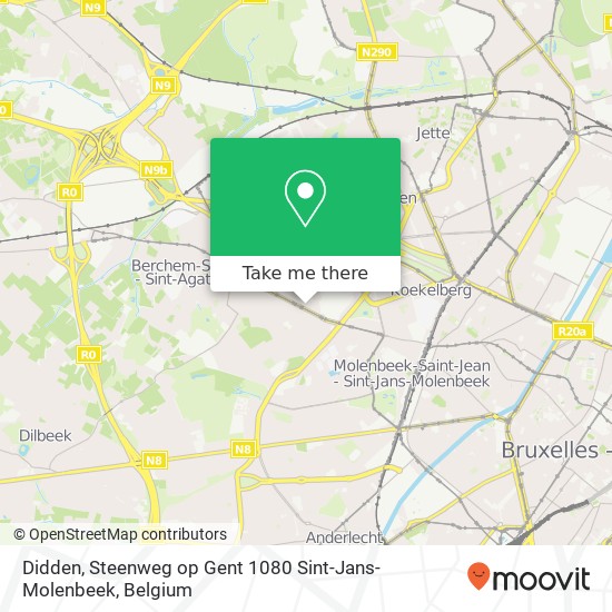 Didden, Steenweg op Gent 1080 Sint-Jans-Molenbeek map