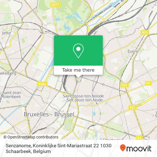 Senzanome, Koninklijke Sint-Mariastraat 22 1030 Schaarbeek map