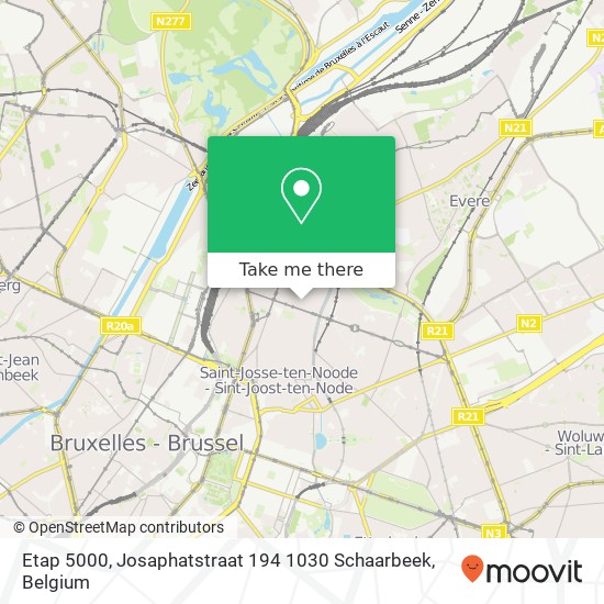 Etap 5000, Josaphatstraat 194 1030 Schaarbeek plan