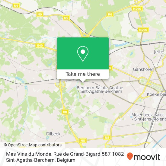 Mes Vins du Monde, Rue de Grand-Bigard 587 1082 Sint-Agatha-Berchem map
