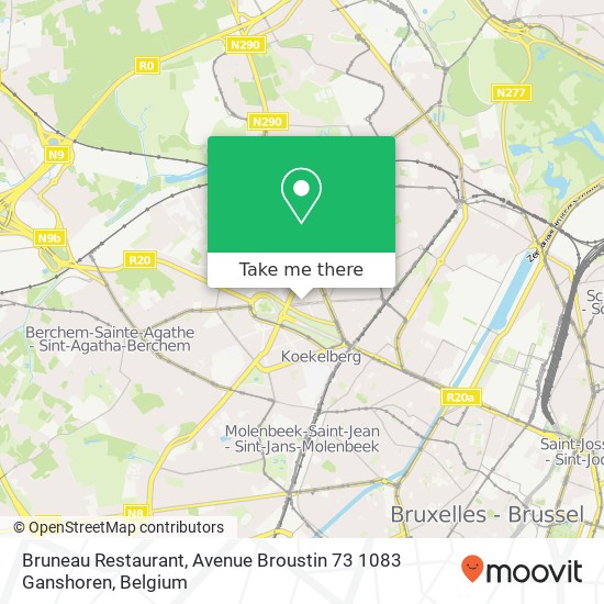 Bruneau Restaurant, Avenue Broustin 73 1083 Ganshoren map