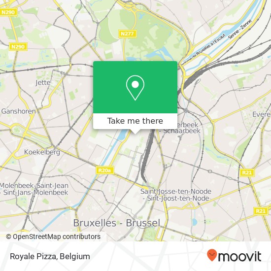 Royale Pizza, Antwerpsesteenweg 230 1000 Brussel plan