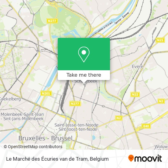 Le Marché des Écuries van de Tram plan