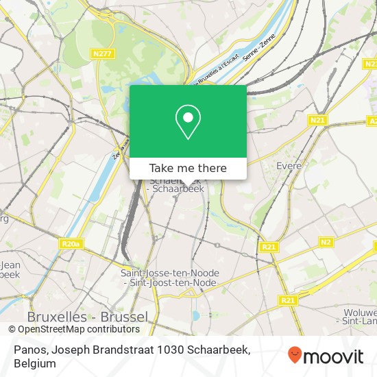 Panos, Joseph Brandstraat 1030 Schaarbeek plan