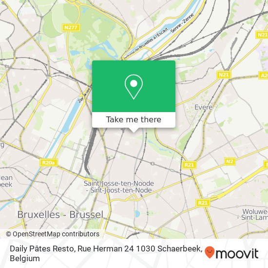 Daily Pâtes Resto, Rue Herman 24 1030 Schaerbeek map