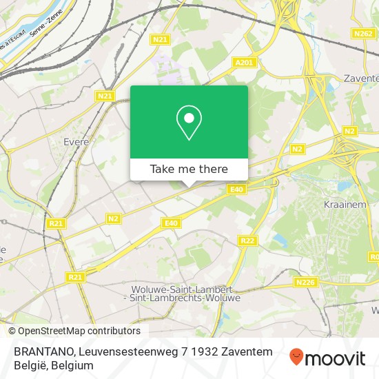 BRANTANO, Leuvensesteenweg 7 1932 Zaventem België map