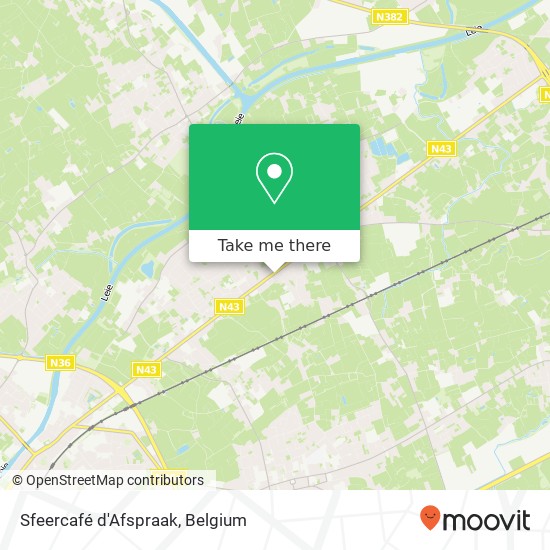Sfeercafé d'Afspraak, Kortrijkseweg 280 8791 Waregem map