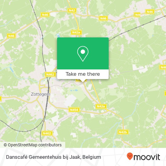 Danscafé Gemeentehuis bij Jaak, Gentse Steenweg 124 9620 Zottegem map