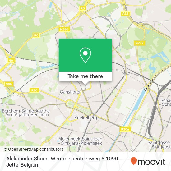 Aleksander Shoes, Wemmelsesteenweg 5 1090 Jette map