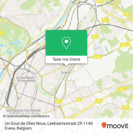 Un Gout de Chez Nous, Leekaertsstraat 29 1140 Evere map