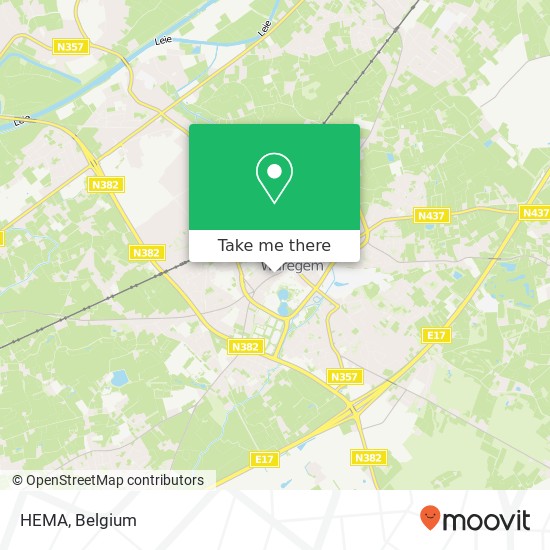 HEMA, Stormestraat 80 8790 Waregem map