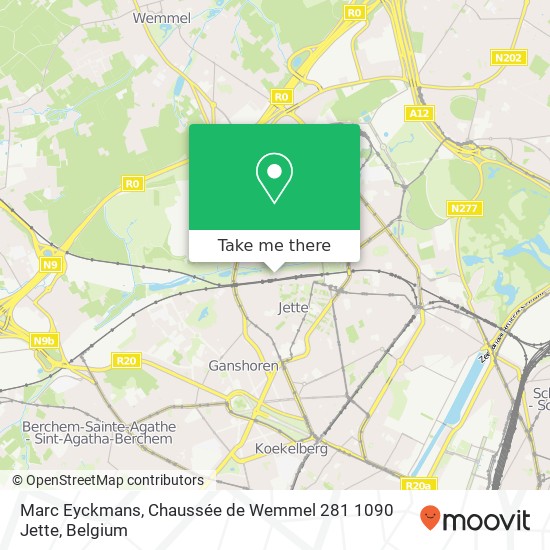Marc Eyckmans, Chaussée de Wemmel 281 1090 Jette map