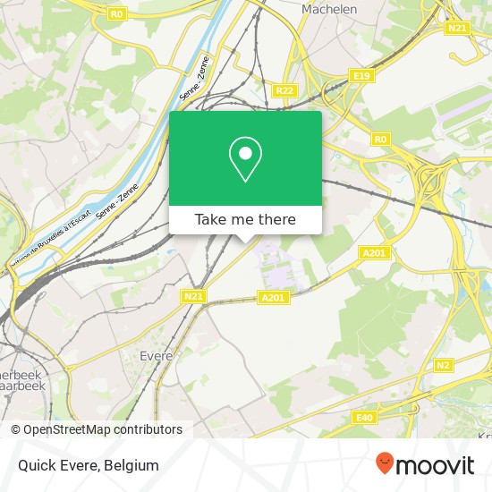 Quick Evere, Haachtsesteenweg 1130 Brussel map