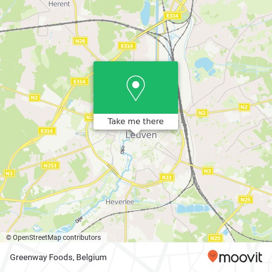 Greenway Foods, Parijsstraat 12 3000 Leuven map