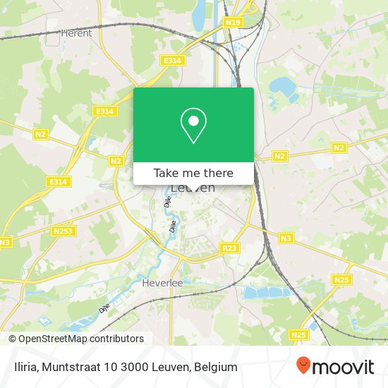 Iliria, Muntstraat 10 3000 Leuven plan