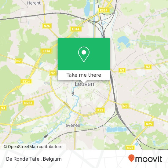 De Ronde Tafel, Grote Markt 3000 Leuven map