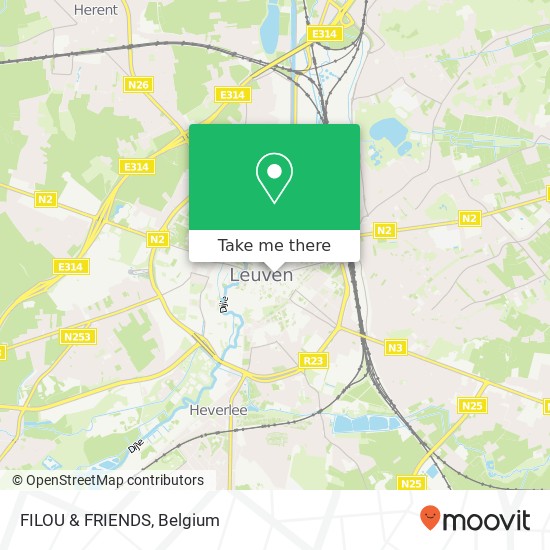 FILOU & FRIENDS, Bondgenotenlaan 3000 Leuven map