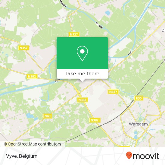 Vyve, Spoorweglaan 8793 Waregem map