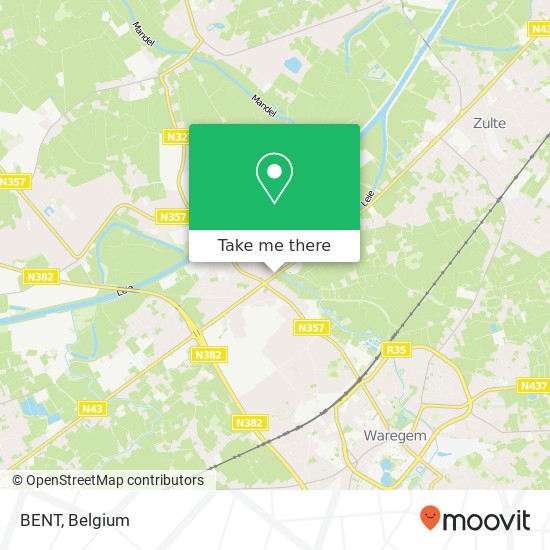 BENT, Gentseweg 725 8793 Waregem map