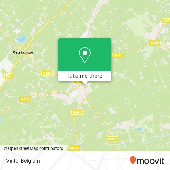 Vinto, Hoogstraat 7 9770 Kruishoutem map