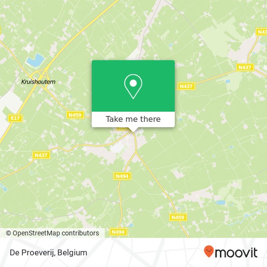 De Proeverij, Hoogstraat 9 9770 Kruishoutem map