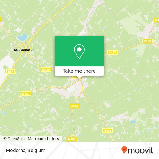 Moderna, Waregemsesteenweg 2 9770 Kruishoutem map