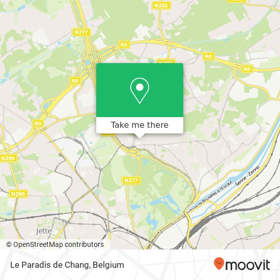 Le Paradis de Chang, Rue de Wand 51 1020 Brussel plan