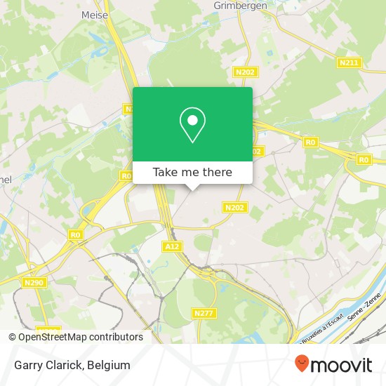 Garry Clarick, Lakensestraat 11 1853 Grimbergen map