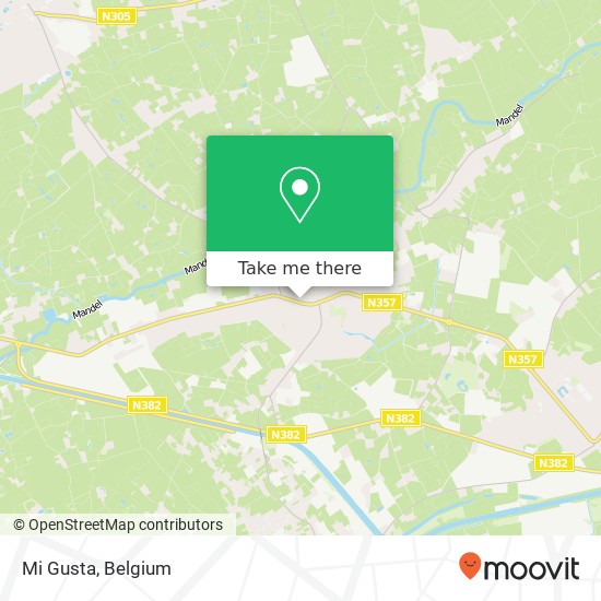 Mi Gusta, Hoogstraat 8780 Oostrozebeke map