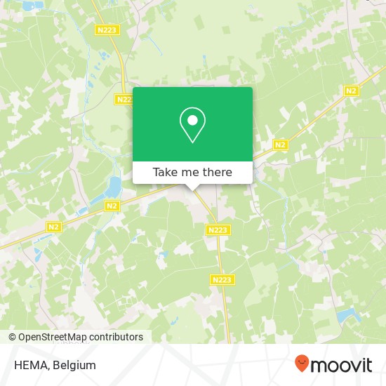 HEMA, Gouden Kruispunt 66 3390 Tielt-Winge map