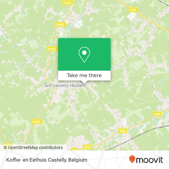 Koffie- en Eethuis Castelly, Krabbenijkstraat 102 9520 Sint-Lievens-Houtem plan