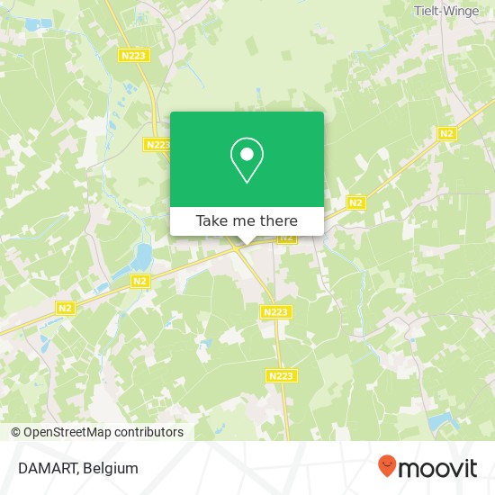 DAMART, Gouden Kruispunt 49 3390 Tielt-Winge map